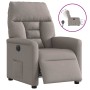 Sillón reclinable eléctrico tela gris taupé en Sillones | Comprar online en Foru.es