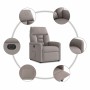 Sillón reclinable eléctrico tela gris taupé en Sillones | Comprar online en Foru.es