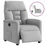 Sillón reclinable eléctrico de tela gris nube en Sillones | Comprar online en Foru.es