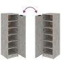 Mueble zapatero madera contrachapada gris hormigón 30x35x100 cm de vidaXL, Armarios y almacenamiento - Ref: Foro24-811434, Pr...