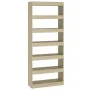 Estantería/divisor madera ingeniería roble Sonoma 80x30x198 cm de vidaXL, Librerías y estanterías - Ref: Foro24-811730, Preci...