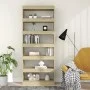 Estantería/divisor madera ingeniería roble Sonoma 80x30x198 cm de vidaXL, Librerías y estanterías - Ref: Foro24-811730, Preci...