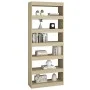 Estantería/divisor madera ingeniería roble Sonoma 80x30x198 cm de vidaXL, Librerías y estanterías - Ref: Foro24-811730, Preci...