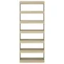 Estantería/divisor madera ingeniería roble Sonoma 80x30x198 cm de vidaXL, Librerías y estanterías - Ref: Foro24-811730, Preci...