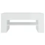 Mesa de centro madera contrachapada blanco brillo 102x55x45 cm de vidaXL, Mesas de centro - Ref: Foro24-810905, Precio: 76,99...