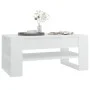 Mesa de centro madera contrachapada blanco brillo 102x55x45 cm de vidaXL, Mesas de centro - Ref: Foro24-810905, Precio: 76,99...