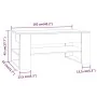 Mesa de centro madera contrachapada blanco brillo 102x55x45 cm de vidaXL, Mesas de centro - Ref: Foro24-810905, Precio: 76,99...