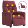 Sillón de masaje reclinable eléctrico tela rojo tinto en Sillones | Comprar online en Foru.es