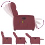 Sillón de masaje reclinable eléctrico tela rojo tinto en Sillones | Comprar online en Foru.es