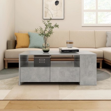 Mesa de centro madera de ingeniería gris hormigón 102x55x42 cm de vidaXL, Mesas de centro - Ref: Foro24-810921, Precio: 90,80...
