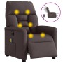 Sillón reclinable de masaje eléctrico tela marrón oscuro en Sillones | Comprar online en Foru.es
