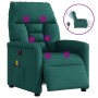 Sillón reclinable de masaje eléctrico tela verde oscuro en Sillones | Comprar online en Foru.es
