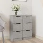 Sideboard 2 Stück betongraues Sperrholz 30x30x70 cm von vidaXL, Sideboards - Ref: Foro24-811160, Preis: 73,86 €, Rabatt: %