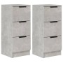 Aparador 2 uds madera contrachapada gris hormigón 30x30x70 cm de vidaXL, Aparadores - Ref: Foro24-811160, Precio: 74,55 €, De...