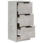 Aparador 2 uds madera contrachapada gris hormigón 30x30x70 cm de vidaXL, Aparadores - Ref: Foro24-811160, Precio: 74,55 €, De...