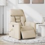Sillón reclinable de masaje eléctrico tela color crema en Sillones | Comprar online en Foru.es