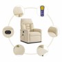 Sillón reclinable de masaje eléctrico tela color crema en Sillones | Comprar online en Foru.es