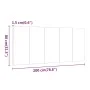 Bettkopfteil aus weißem Sperrholz, 200 x 1,5 x 80 cm von vidaXL, Kopf- und Fußteile - Ref: Foro24-811043, Preis: 62,28 €, Rab...