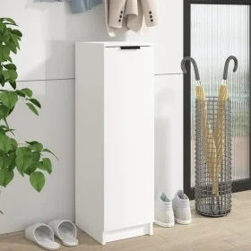 Mueble zapatero de madera contrachapada blanco 30x35x100 cm de vidaXL, Zapateros y organizadores de calzado - Ref: Foro24-811...