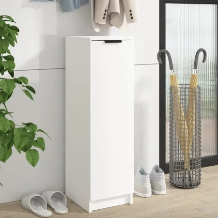 Mueble zapatero de madera contrachapada blanco 30x35x100 cm de vidaXL, Zapateros y organizadores de calzado - Ref: Foro24-811...