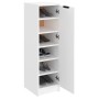Mueble zapatero de madera contrachapada blanco 30x35x100 cm de vidaXL, Zapateros y organizadores de calzado - Ref: Foro24-811...