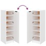 Mueble zapatero de madera contrachapada blanco 30x35x100 cm de vidaXL, Zapateros y organizadores de calzado - Ref: Foro24-811...