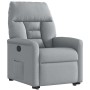 Sillón reclinable elevable de tela gris claro en Sillones | Comprar online en Foru.es