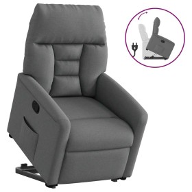Sillón reclinable elevable de tela gris oscuro en Sillones | Comprar online en Foru.es