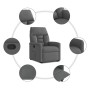 Sillón reclinable elevable de tela gris oscuro en Sillones | Comprar online en Foru.es