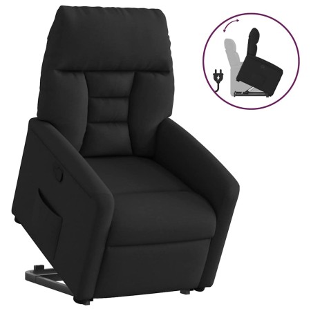 Sillón reclinable elevable tela negro en Sillones | Comprar online en Foru.es