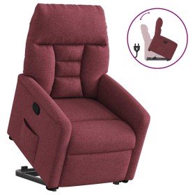 Sillón reclinable elevable tela rojo tinto en Sillones | Comprar online en Foru.es
