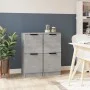 Aparadores 2 uds madera contrachapada gris hormigón 30x30x70 cm de vidaXL, Aparadores - Ref: Foro24-811178, Precio: 70,36 €, ...