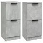 Aparadores 2 uds madera contrachapada gris hormigón 30x30x70 cm de vidaXL, Aparadores - Ref: Foro24-811178, Precio: 70,36 €, ...