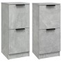Aparadores 2 uds madera contrachapada gris hormigón 30x30x70 cm de vidaXL, Aparadores - Ref: Foro24-811178, Precio: 71,58 €, ...