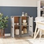 Aparadores 2 uds madera contrachapada gris hormigón 30x30x70 cm de vidaXL, Aparadores - Ref: Foro24-811178, Precio: 71,58 €, ...