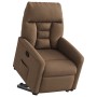 Sillón reclinable elevable de tela marrón en Sillones | Comprar online en Foru.es