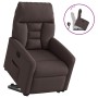Sillón reclinable elevable tela marrón oscuro en Sillones | Comprar online en Foru.es