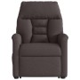 Sillón reclinable elevable tela marrón oscuro en Sillones | Comprar online en Foru.es