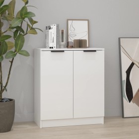 Aparador de madera contrachapada blanco brillante 60x30x70 cm de vidaXL, Aparadores - Ref: Foro24-811067, Precio: 83,02 €, De...