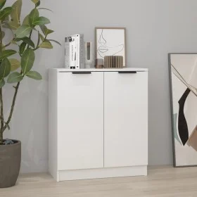 Aparador de madera contrachapada blanco brillante 60x30x70 cm de vidaXL, Aparadores - Ref: Foro24-811067, Precio: 76,81 €, De...