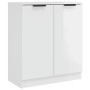 Aparador de madera contrachapada blanco brillante 60x30x70 cm de vidaXL, Aparadores - Ref: Foro24-811067, Precio: 83,02 €, De...