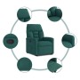 Sillón reclinable elevable tela verde oscuro en Sillones | Comprar online en Foru.es