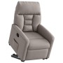 Sillón reclinable elevable tela gris taupe en Sillones | Comprar online en Foru.es