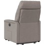 Sillón reclinable elevable tela gris taupe en Sillones | Comprar online en Foru.es
