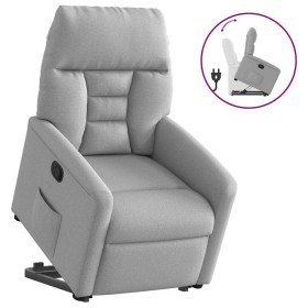 Sillón reclinable elevable de tela gris nube en Sillones | Comprar online en Foru.es