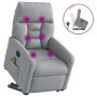 Sillón de masaje reclinable de pie de tela gris claro en Sillones | Comprar online en Foru.es
