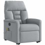 Sillón de masaje reclinable de pie de tela gris claro en Sillones | Comprar online en Foru.es