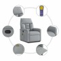 Sillón de masaje reclinable de pie de tela gris claro en Sillones | Comprar online en Foru.es