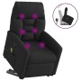 Sillón reclinable de masaje elevable tela negro en Sillones | Comprar online en Foru.es