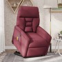 Sillón reclinable de masaje elevable tela rojo tinto en Sillones | Comprar online en Foru.es